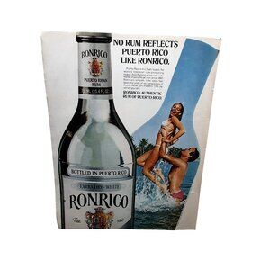 1981 Ronrico Puerto Rican Rum Vintage Print Ad – Retro Caribbean Bar Wall Art, I